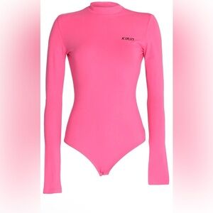 Kirin Peggy Gou Jersey Open Back Long Sleeve Bodysuit Pink